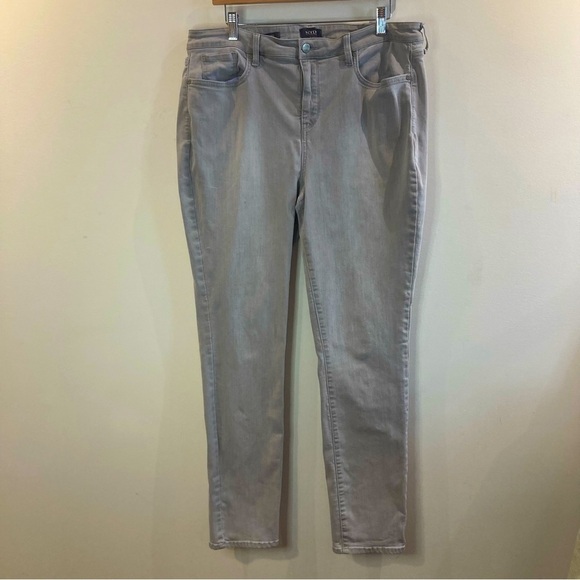 NYDJ Sz 14  Alina Jeggings High Rise Light Grey Soft Stretch Jeans - Picture 2 of 11